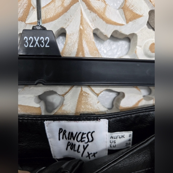 Princess Polly Macey Black Faux Leather Pants - Picture 7 of 12